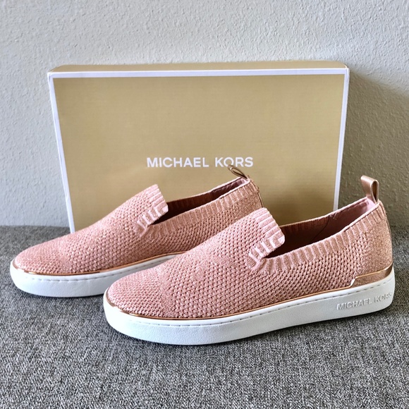 Michael Kors Shoes - MICHAEL KORS Metallic Rose Gold Slip On Sneakers